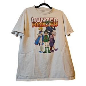 Hunter x Hunter Anime Graphic Tee Mens Large White Gon Killua Shirt